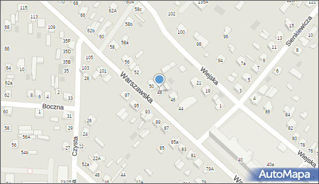 Międzyrzec Podlaski, Warszawska, 48, mapa Międzyrzec Podlaski
