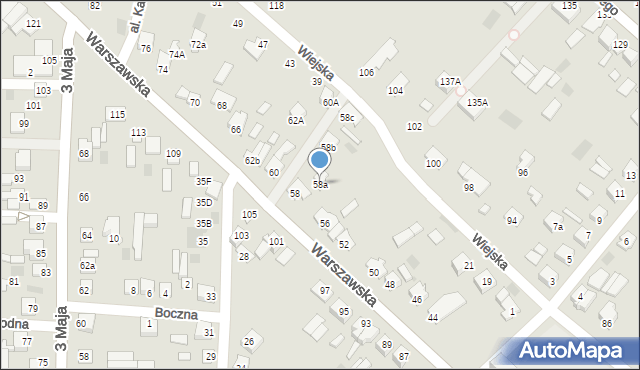 Międzyrzec Podlaski, Warszawska, 58a, mapa Międzyrzec Podlaski