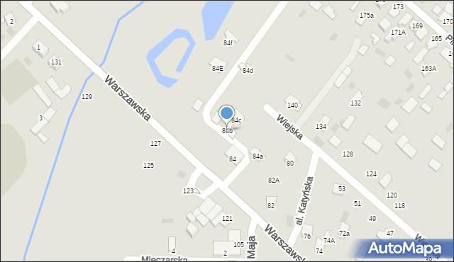 Międzyrzec Podlaski, Warszawska, 84b, mapa Międzyrzec Podlaski