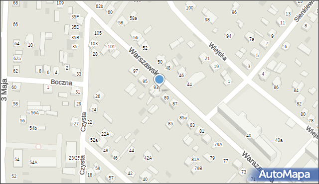Międzyrzec Podlaski, Warszawska, 91, mapa Międzyrzec Podlaski