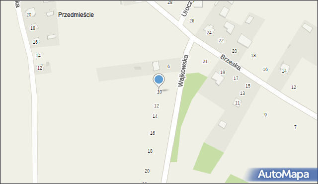 Mielnik, Wajkowska, 10, mapa Mielnik