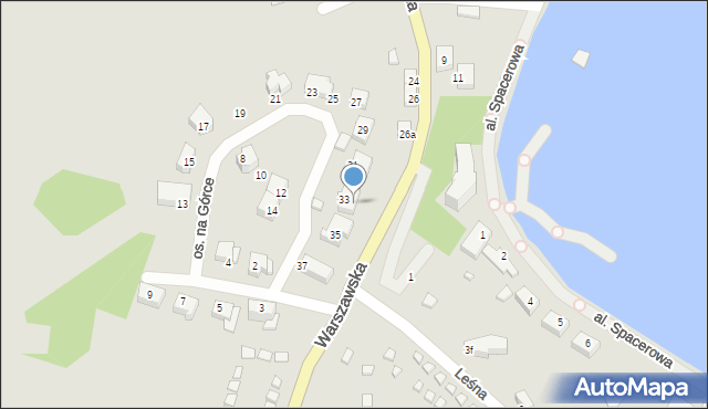 Mikołajki, Warszawska, 30A, mapa Mikołajki