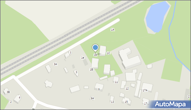 Milanówek, Warszawska, 1d, mapa Milanówek