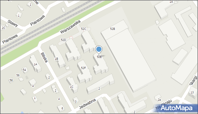 Milanówek, Warszawska, 52E, mapa Milanówek