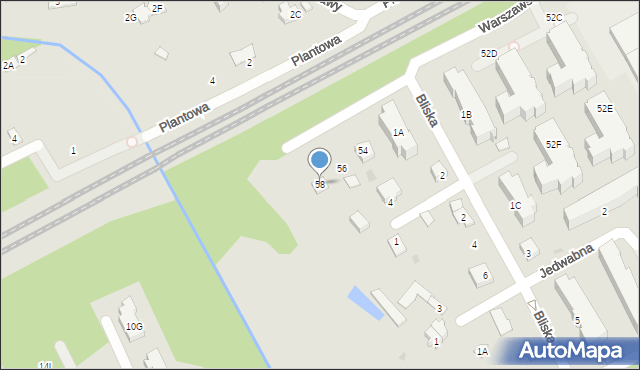 Milanówek, Warszawska, 58, mapa Milanówek