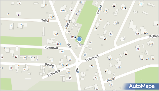 Milanówek, Wąska, 14, mapa Milanówek