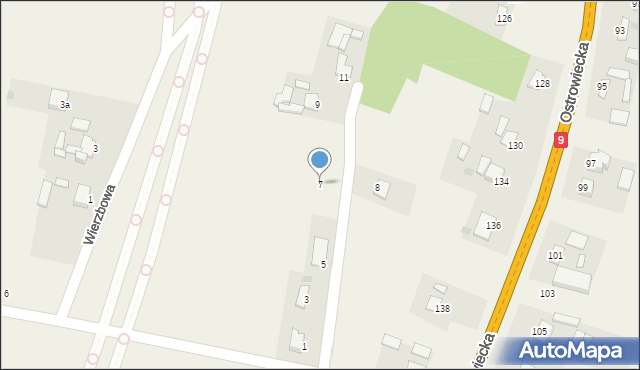 Miłków, Wąska, 7, mapa Miłków