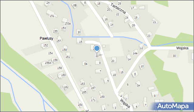 Milówka, Wąska, 11, mapa Milówka