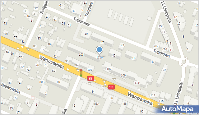 Mińsk Mazowiecki, Warszawska, 111u, mapa Mińsk Mazowiecki