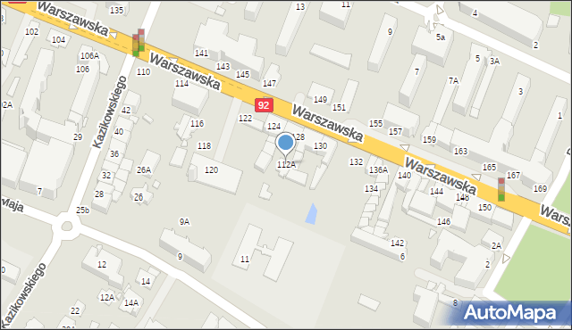 Mińsk Mazowiecki, Warszawska, 112A, mapa Mińsk Mazowiecki