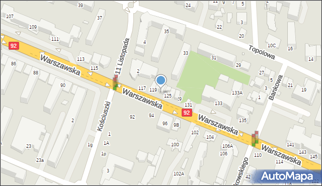 Mińsk Mazowiecki, Warszawska, 123, mapa Mińsk Mazowiecki