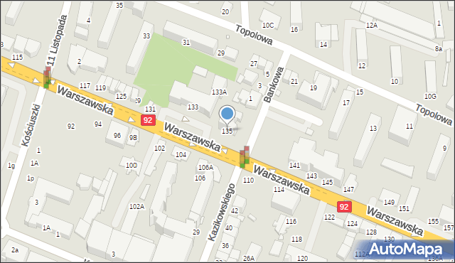 Mińsk Mazowiecki, Warszawska, 135, mapa Mińsk Mazowiecki