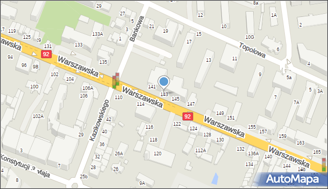 Mińsk Mazowiecki, Warszawska, 143, mapa Mińsk Mazowiecki