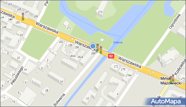 Mińsk Mazowiecki, Warszawska, 164, mapa Mińsk Mazowiecki