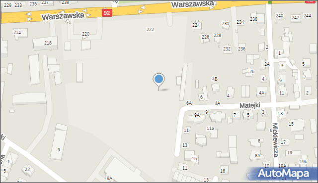 Mińsk Mazowiecki, Warszawska, 222a, mapa Mińsk Mazowiecki