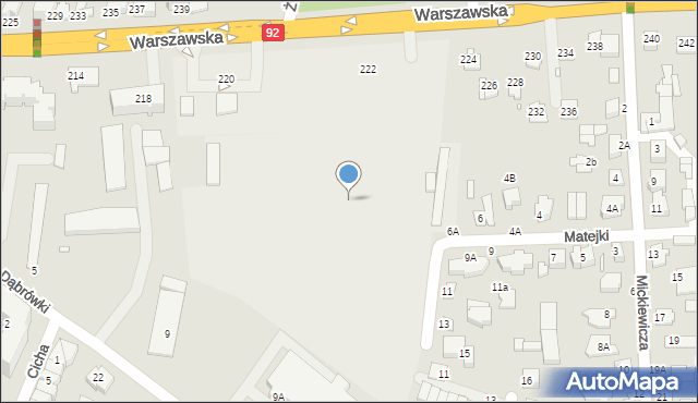 Mińsk Mazowiecki, Warszawska, 222d, mapa Mińsk Mazowiecki