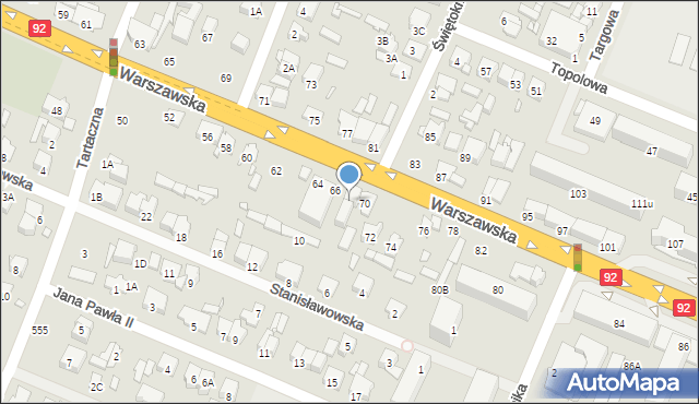 Mińsk Mazowiecki, Warszawska, 68, mapa Mińsk Mazowiecki