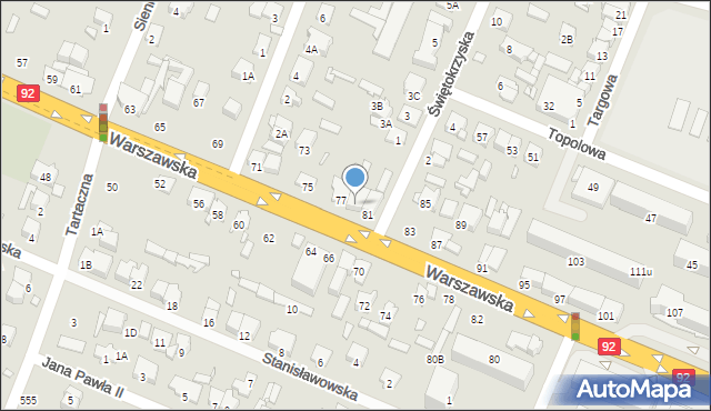 Mińsk Mazowiecki, Warszawska, 79, mapa Mińsk Mazowiecki