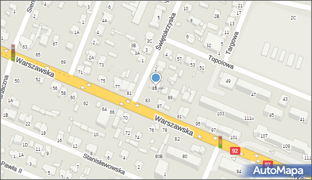 Mińsk Mazowiecki, Warszawska, 85, mapa Mińsk Mazowiecki