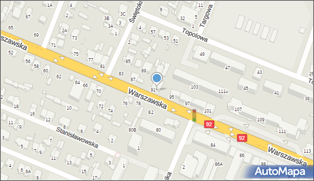 Mińsk Mazowiecki, Warszawska, 93, mapa Mińsk Mazowiecki