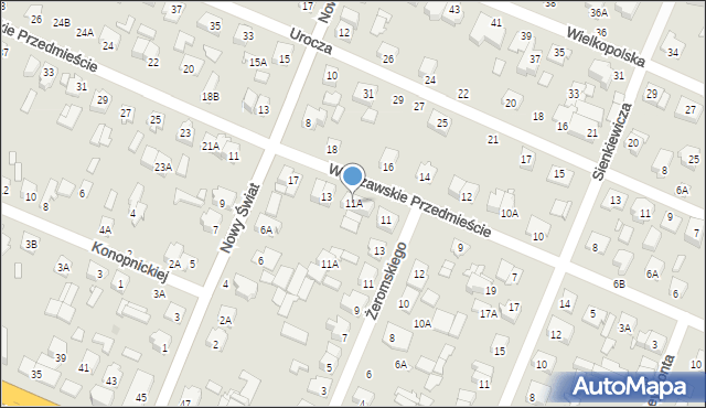 Mińsk Mazowiecki, Warszawskie Przedmieście, 11A, mapa Mińsk Mazowiecki
