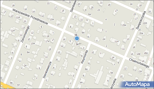 Mińsk Mazowiecki, Warszawskie Przedmieście, 3A, mapa Mińsk Mazowiecki