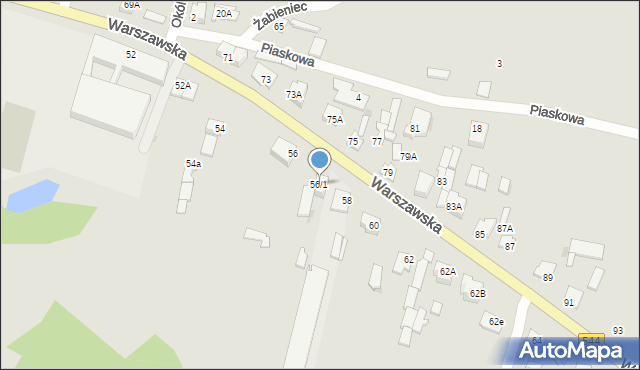 Mława, Warszawska, 56/1, mapa Mława