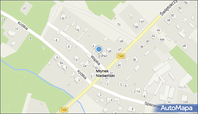 Młynek Nieświński, Wąska, 2, mapa Młynek Nieświński