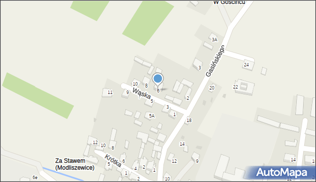 Modliszewice, Wąska, 6, mapa Modliszewice