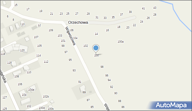 Modlniczka, Wąwozowa, 100, mapa Modlniczka