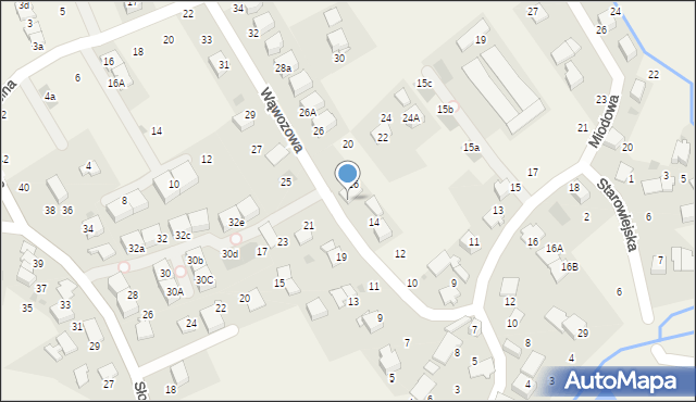 Modlniczka, Wąwozowa, 18, mapa Modlniczka