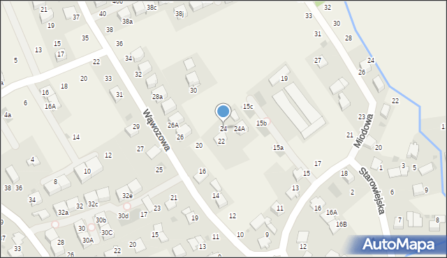 Modlniczka, Wąwozowa, 24, mapa Modlniczka