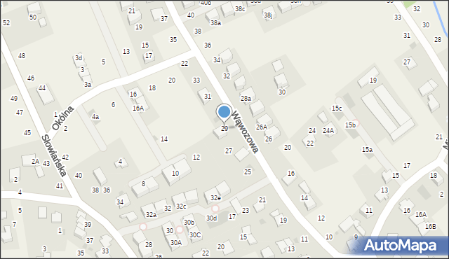 Modlniczka, Wąwozowa, 29, mapa Modlniczka