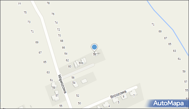 Modlniczka, Wąwozowa, 58, mapa Modlniczka