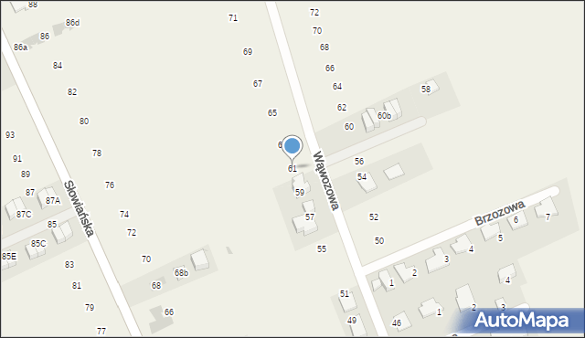 Modlniczka, Wąwozowa, 61, mapa Modlniczka