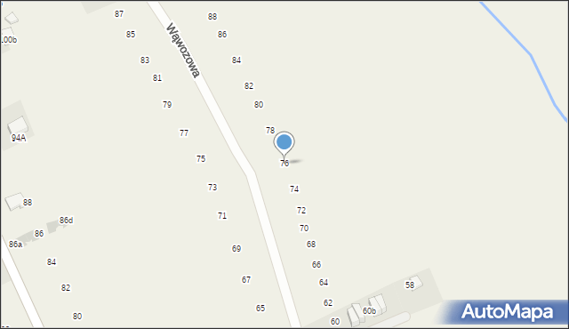 Modlniczka, Wąwozowa, 76, mapa Modlniczka