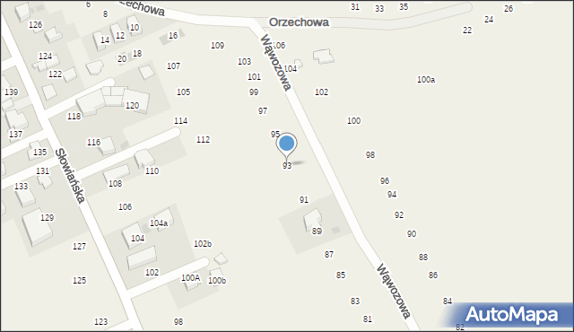 Modlniczka, Wąwozowa, 93, mapa Modlniczka