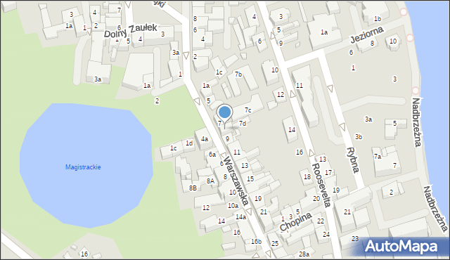 Mrągowo, Warszawska, 9a, mapa Mrągowo