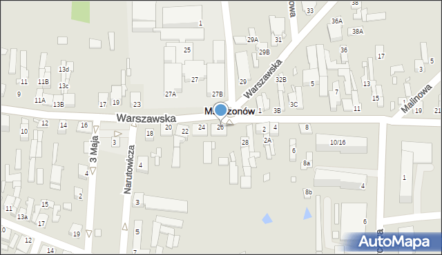 Mszczonów, Warszawska, 26, mapa Mszczonów