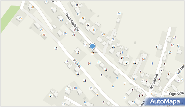 Myślachowice, Waryńskiego Ludwika, 15, mapa Myślachowice