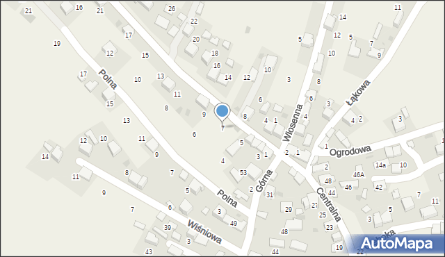 Myślachowice, Waryńskiego Ludwika, 7, mapa Myślachowice