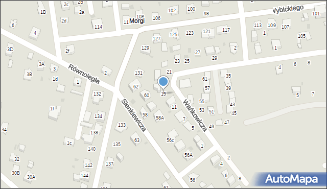 Mysłowice, Wańkowicza Melchiora, 15, mapa Mysłowice
