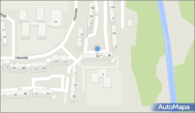 Mysłowice, Wały Bernarda, 3A, mapa Mysłowice