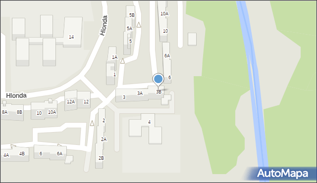 Mysłowice, Wały Bernarda, 3B, mapa Mysłowice