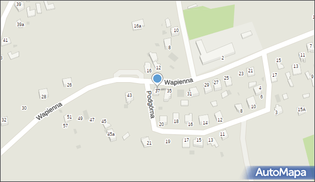 Myszków, Wapienna, 37, mapa Myszków