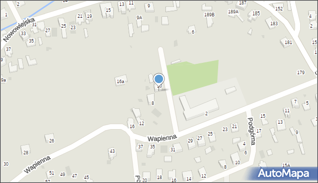 Myszków, Wapienna, 4, mapa Myszków