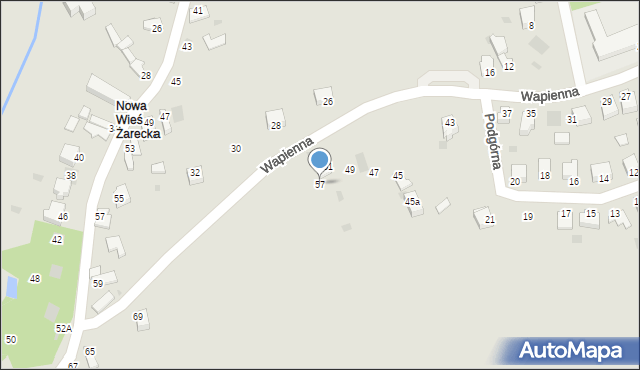 Myszków, Wapienna, 57, mapa Myszków