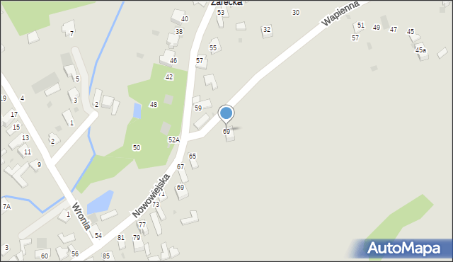 Myszków, Wapienna, 69, mapa Myszków