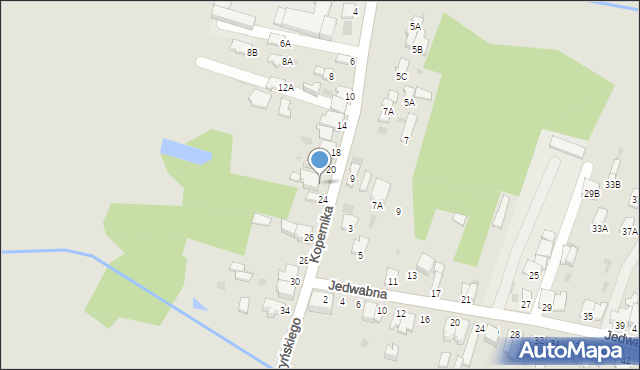 Myszków, Waryńskiego Ludwika, 22, mapa Myszków
