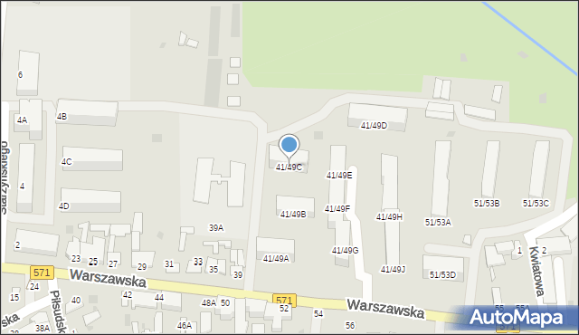 Nasielsk, Warszawska, 41/49C, mapa Nasielsk
